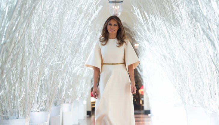 Melania Trump Shows Us How to Wear White During the Holidays